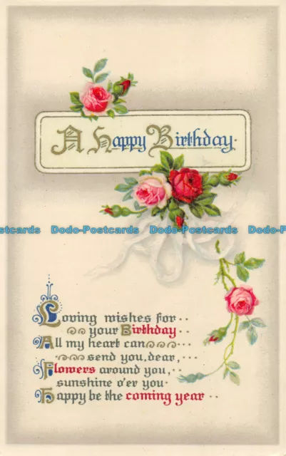 R078462 A Happy Birthday. Loving wishes for your Birthday. Wildt and Kray. Serie