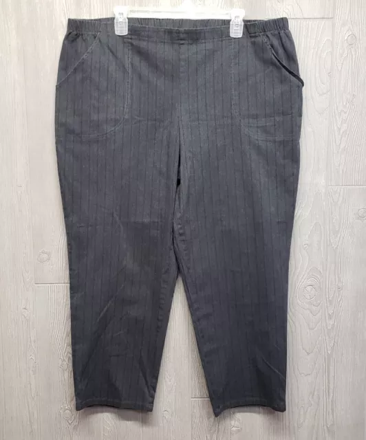 JUST MY SIZE Pants Womens 3X Petite 22W/24W Pull On Comfort Charcoal ...