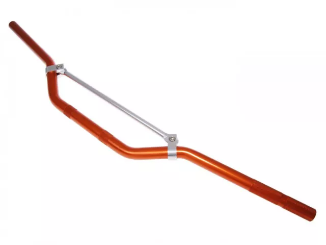 Guidon Moto Cross Enduro Aluminium Avec Entretoise 22mm Orange