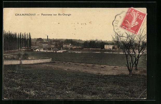 CPA Champrosay, general view of Ris-Orangis 1910