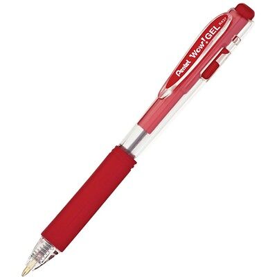 15 Pack Pentel Wow! Gel Pen Medium 0.7mm Red ink - K437 (IL/RT6-14069-K437B-NOB)