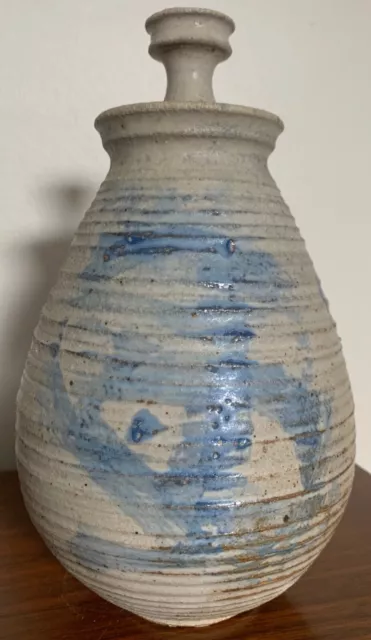 Vintage Stoneware Vase Jug Vessel Urn Mid Century Modern Studio Pottery Deyoe D