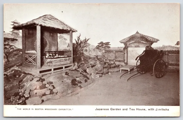 Japanese Garden And Tea House With Jinriksha Philadelphia Pennsylvania Postcard