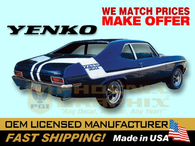 1970 Chevrolet Nova Yenko Deuce Decals & Stripes Kit