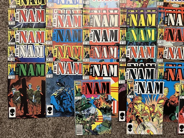 THE NAM (MARVEL 1986) LOT OF 83 COMICS, 42 NEWSSTAND - Mid-Grade 2