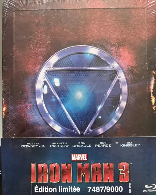 "Iron Man 3" Blu-Ray Steelbook Édition Limitée Numérotée À 9000 Ex Neuf / New