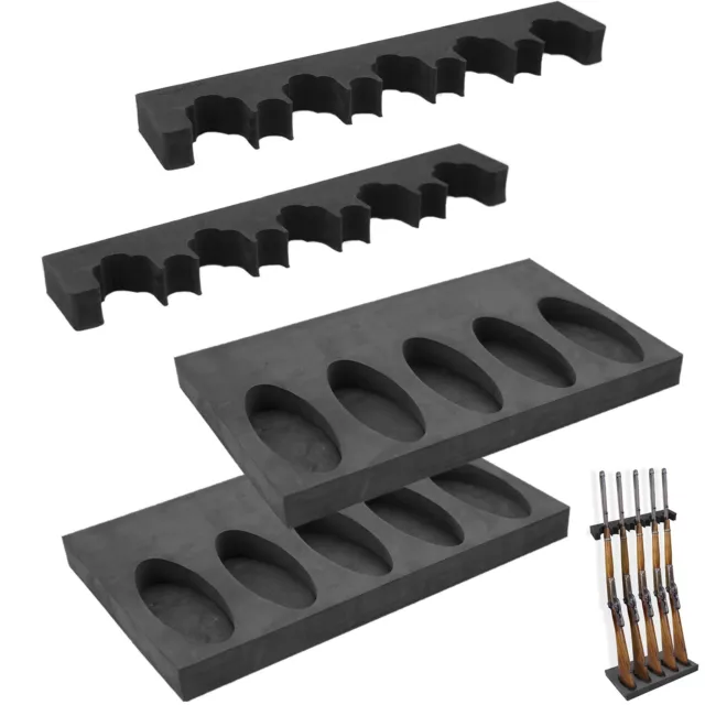Foam Gun Rack and Base 2 Kit with Magnetic&Hook Strip Gun Storage Rifle Holder