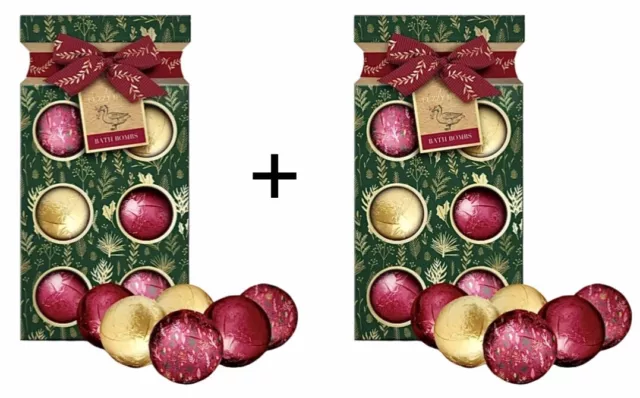 🔴🔵🟡🟢 x2 Baylis & Harding The Fuzy Duck Winter Wonderland Luxry Bath Bomb Set