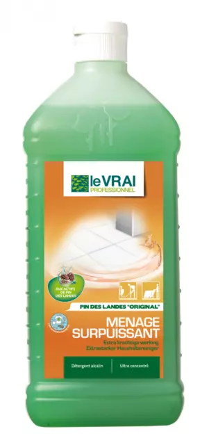 Le vrai menage surpuissant - flacon de 1 litre - ACT 4168 - Détergents sol - le