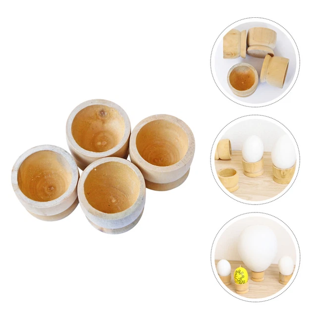 20 piezas cáscara de huevo maderas estantería de huevos de madera taza de huevos cocidos