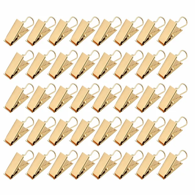 Curtain Clip Hook Set Clips for Photo Home Decoration 1.02"*0.47" 40 Pack Golden