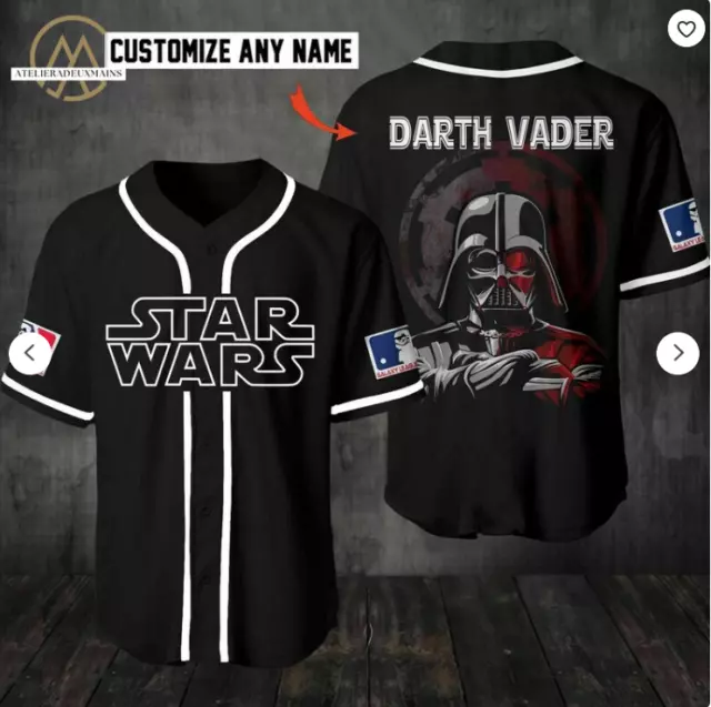 Personalized Love Star Wars Darth Vader 3D Baseball Jersey Shirt HALLOWEEN GIFT