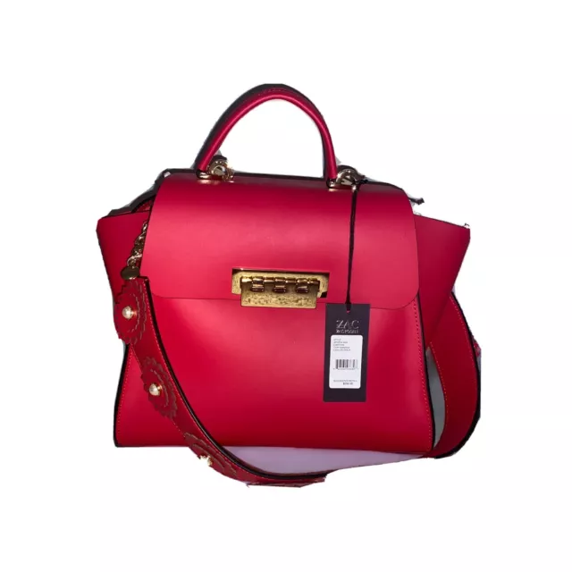 Zac Posen Eartha Top Handle Red Handbag