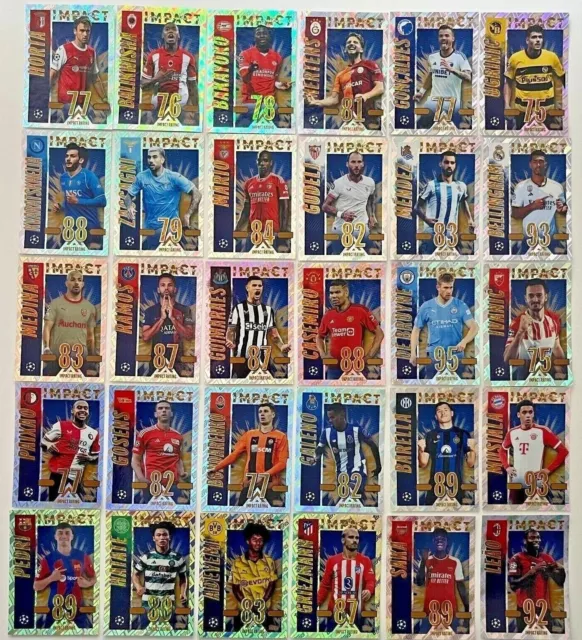 TOPPS CHAMPIONS LEAGUE 23/24 2023/2024 PARALLEL Gold Impact Sticker