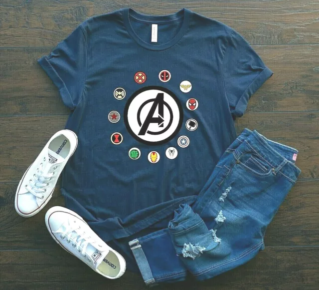 MARVEL T-Shirt Avengers Captain America Ironman Birthday Xmas Gift Mens Kids Top