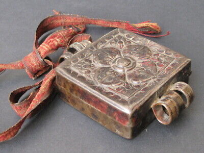 Antique (19th) Reliquary Ghau Of Tibet