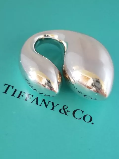 Tiffany &Co Sterling Silver Elsa Peretti Double Teardrop Pendant