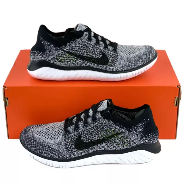 Nike Free RN Flyknit 2018 Oreo Women's Running Shoes Black White 942839 101