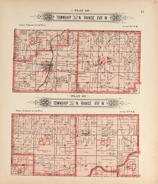 1912 Atlas LA CLEDE COUNTY plat map MISSOUR old GENEALOGY history Land DVD P140