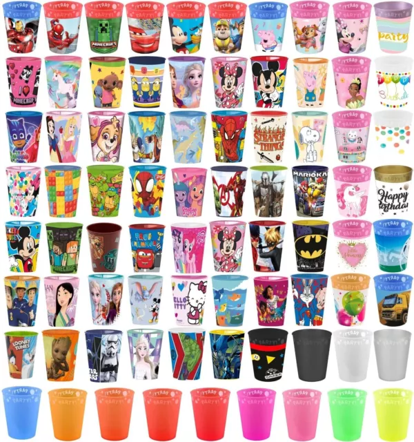 5er Recipiente Bebida Taza Micro Vaso Vasos Reutilizable Disney Marvel Minecraft