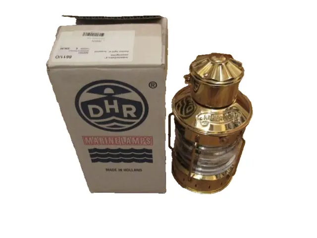 DHR Ankerlaterne messing massiv Petroleum 5´´´ OVP Petroleumlampe, Öllampe