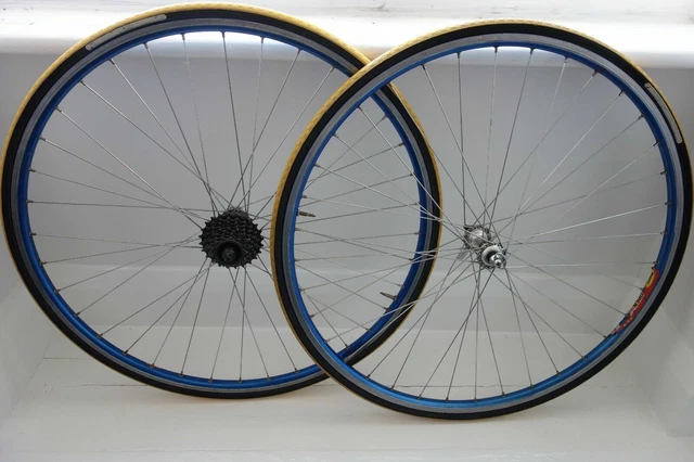 Paire De Roues Campagnolo Chorus 9/10v Avec Jantes Mavic Open Pro Argenté - Occasion