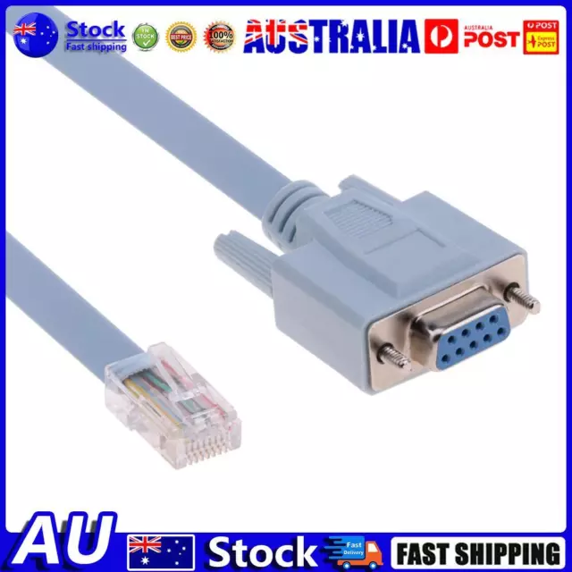 AU RJ45 Male to DB9 Female 1.5m Network Console Cable for Cisco Switch Router