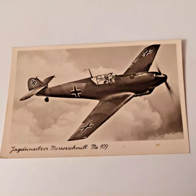 POSTCARD GERMAN fighter 1 seater  ME 109