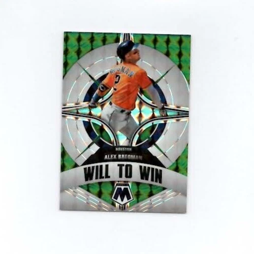 ALEX BREGMAN - 2022 Panini Mosaic #WW-7 Will to Win GREEN MOSAIC -Houston Astros