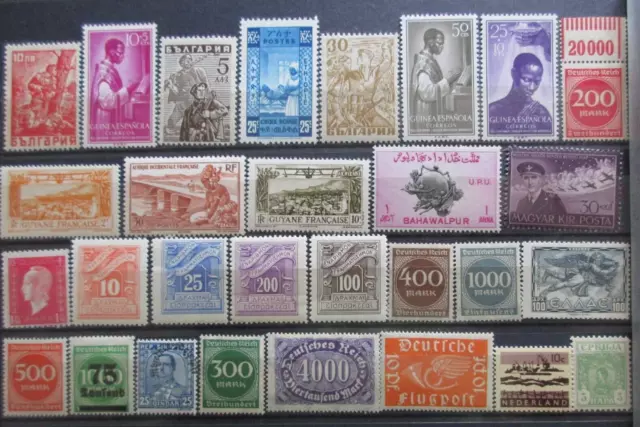 MONDE timbres ANCIENS N° divers plupart avant 1960 neuf ** en TBE lot FX259