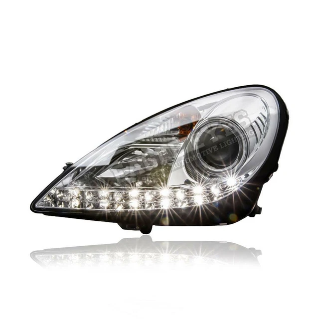 thumbnail image 2 of Chrome DRL LED Projector Headlights Set For Mercedes Benz SLK 280 300 350 55 2005-2011, Ckw1228 2 of 5