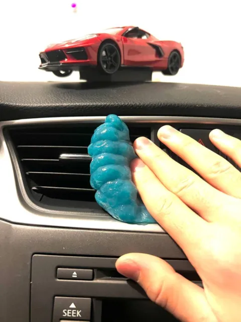 LAZI 3.5 oz/100 gm Blue Multipurpose Scented Reusable Automotive Car  Interior Dust Cleaner Cleaning Gel Putty Slime Goop Detailing Kit Supplies  for