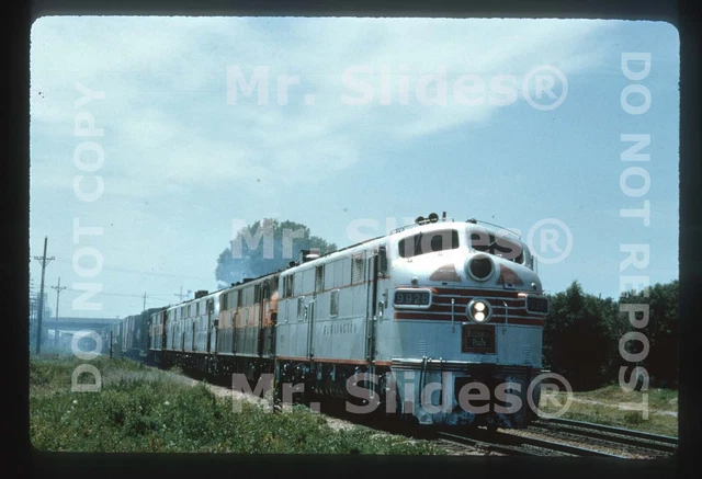 Duplicate Slide CB&Q Burlington Route E7A 9926 & 4 More E7As Freight Action