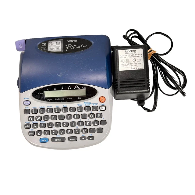 Brother P-Touch PT-1750 Thermal Label Maker Tested Working Power Cord No Tape