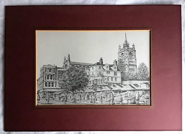 Sir Peter Mancroft Kirche, Norwich. Signierter Montagedruck von Chris Hitchins.