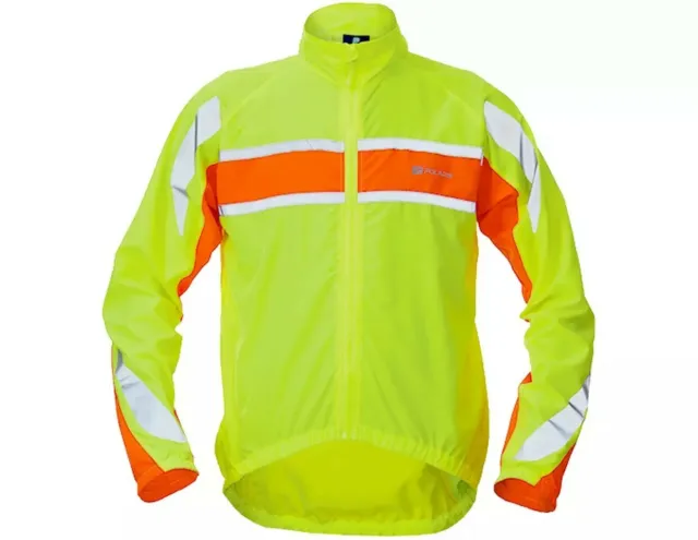 Polaris Mens RBS Hi-Vis Windproof Jacket Fluo Yellow/Fluo Orange Large