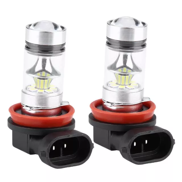 H11 Ampoules Phares 2x H8 H9 H11 6000K Super Blanc 100W LED Ampoules