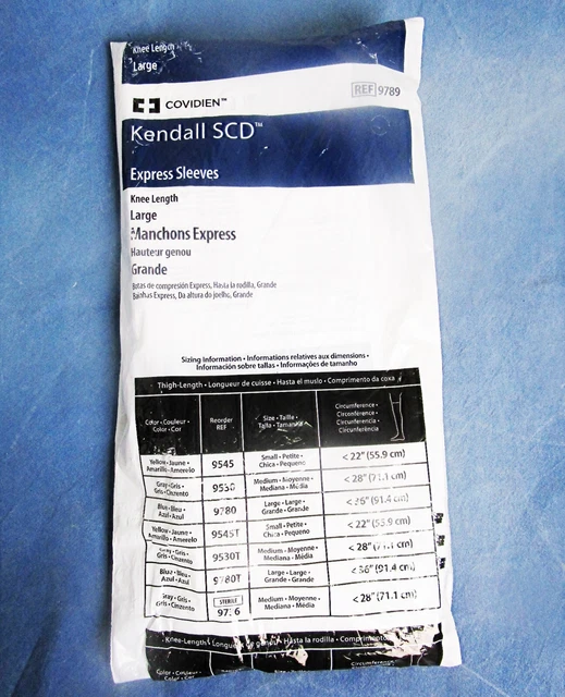 Kendall Express SCD Large Knee Length Compression Sleeve Garment 9789