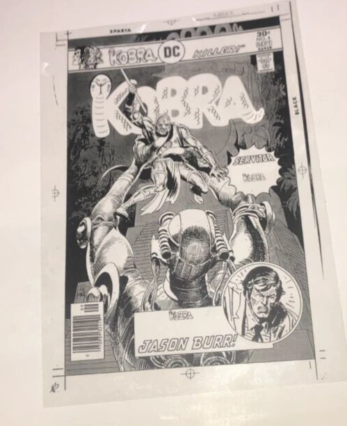 Kobra Dc Comics Joe Kubert Greatest Villain Astonish Cover Production Art Acetat