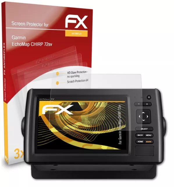 atFoliX 3x Film Protection d'écran pour Garmin EchoMap CHIRP 72sv mat&antichoc