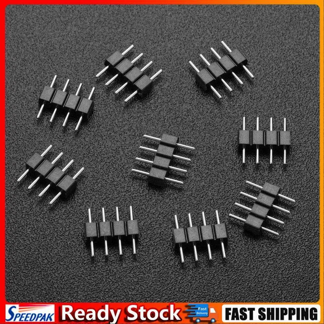 10pcs Aiguille de broche de connecteur mâle pour bande de LED (4Pin RGB3528/5050