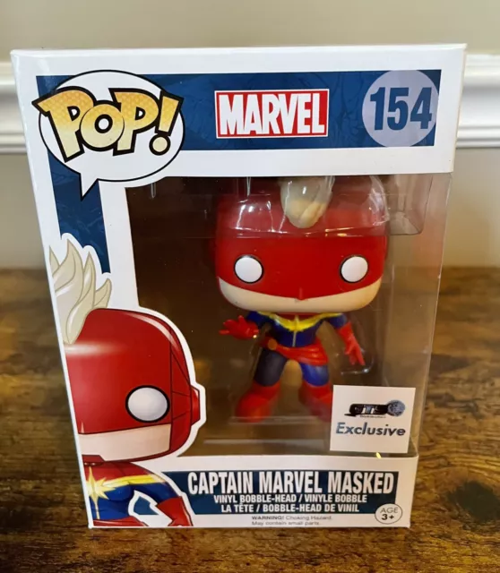 Funko Pop Captain Marvel Masked #154 Marvel Comics Vinyl Figure GTS Exclusive