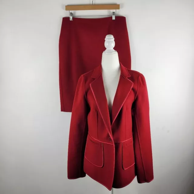 New Talbots Wool Single Breasted Blazer  Pencil Skirt Two Piece Set Matching Set