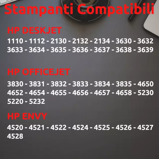 Cartucce compatibili per HP 302XL 302 XL Envy 4520 4521 4522 4524 4525 4526 4527 3