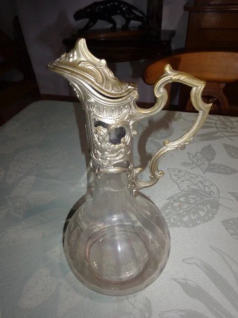 Ancienne Coupe En Verre/cristal Monture étain - 11.5 Cm (h 5.5 Cm) - Très Bon état