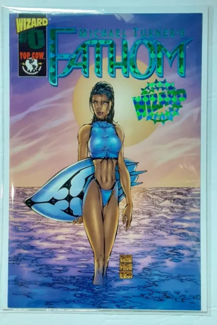 Fathom 0 Michael Turner UNREAD Foil Variant Special Edition Wizard Top Cow 1998