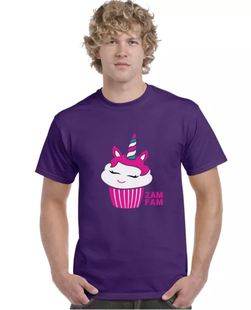 T-shirt Rebecca Zamolo bambini ragazzi ragazze (stampa cupcake unicorno rosa)