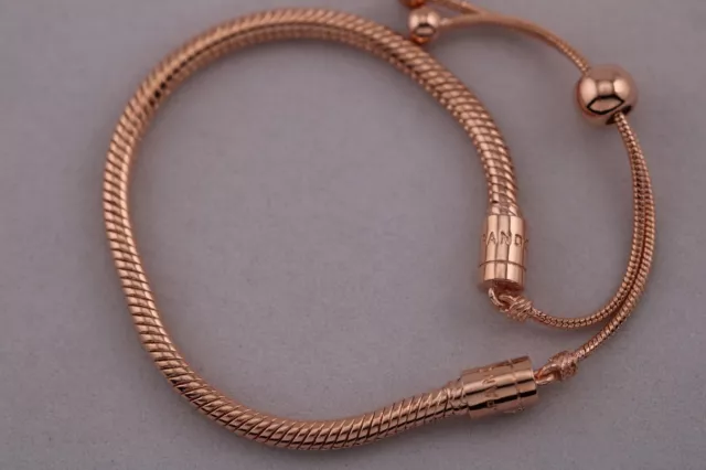 NEW Pandora Snake Chain Slider Charm Bracelet