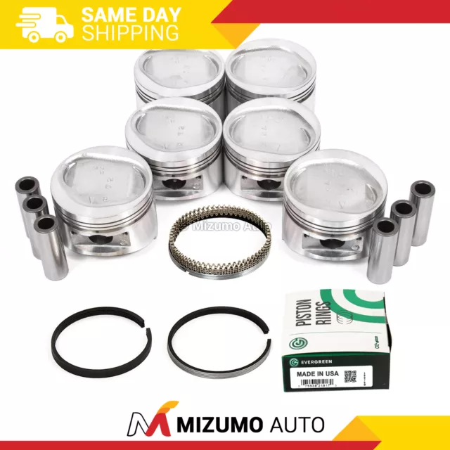 Pistons w/ Rings fit 88-93 Mitsubishi Dodge Chrysler Plymouth 3.0L 6G72