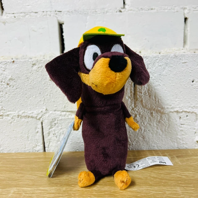 SNICKERS SAUSAGE DOG Dachshund 20cm Plush Bluey Figure Doll Soft Toy